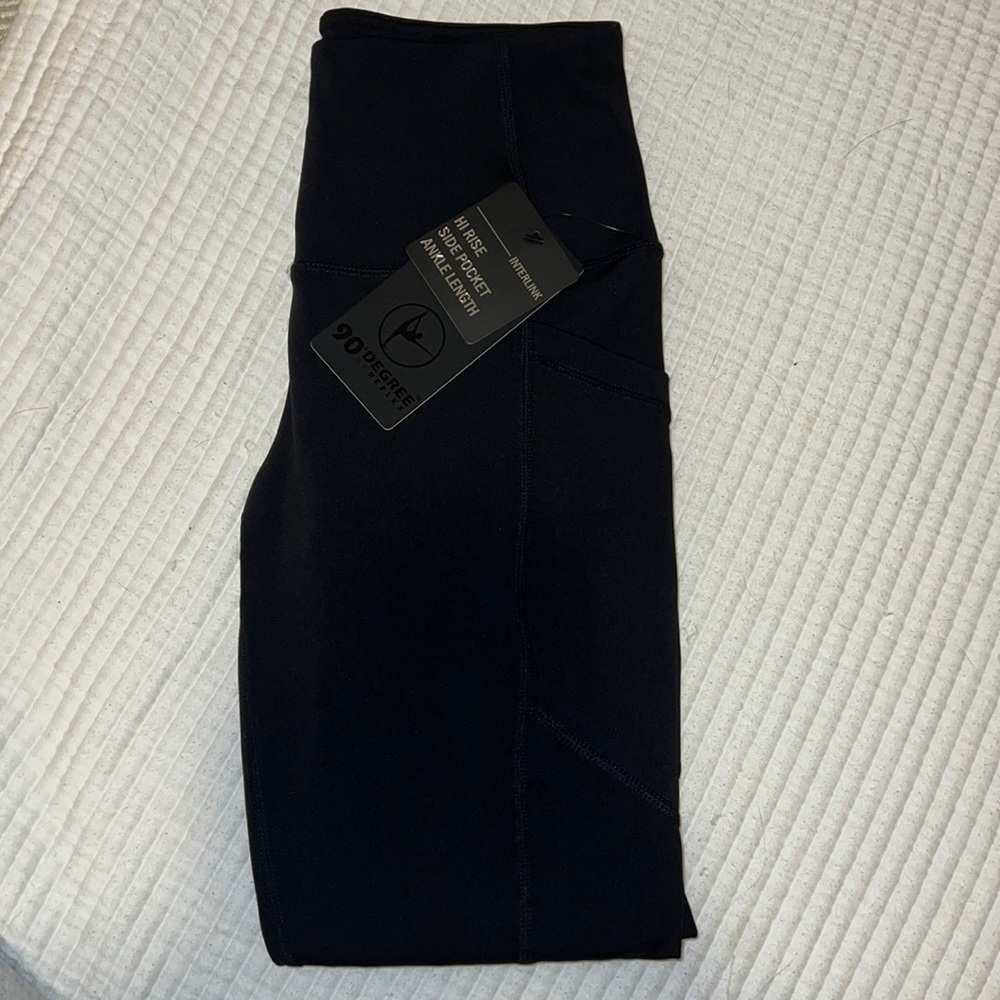 90 Degree by Reflex hi rise side pocket ankle leggings